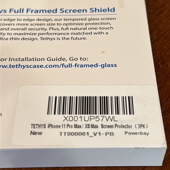 NWT Tethys iPhone 11 Pro Max/XS Screen Protector (3pk) - Picture 2 of 2
